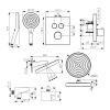 08577 Душевая система скрытого монтажа KAISER Sano с термостатом